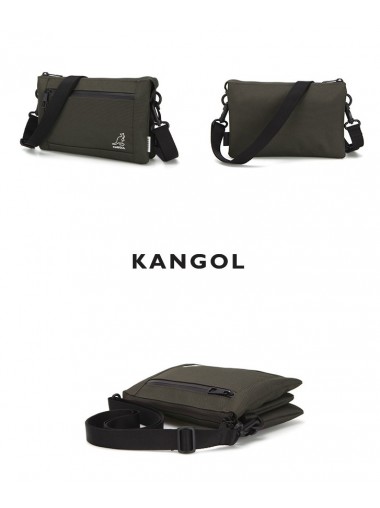 Kangol Keeper Partition Partition Cross Bag - Dark Khaki 3102